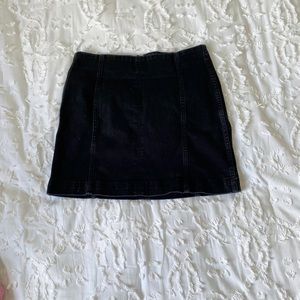 Black mini skirt